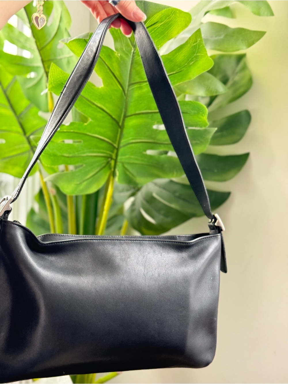 Coach Black Leather Shoulder Bag